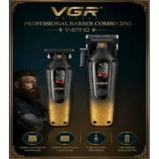 Набір професійний для стрижки 2 в 1 VGR V-879 S2 Gold/Black