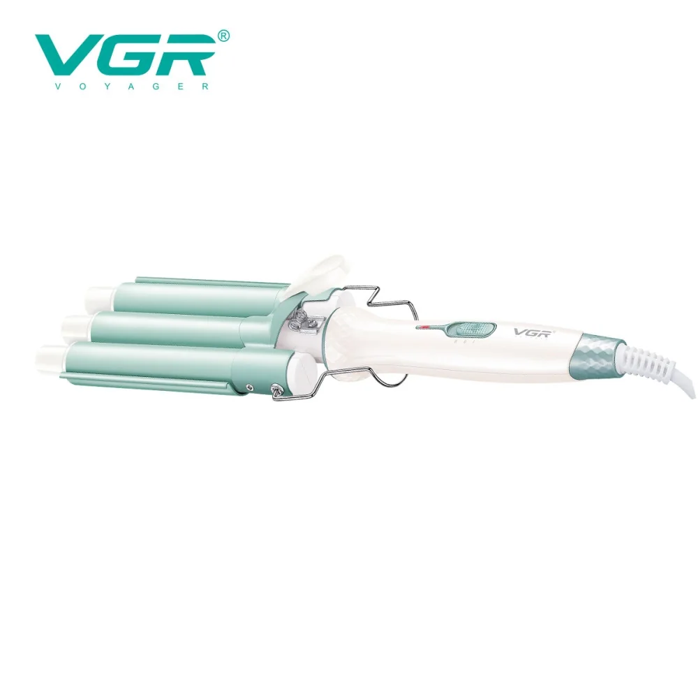 Плойка тройная VGR V-595 WHITE, 5 режимов работы, керамическое покрытие, LED display, 100 Вт