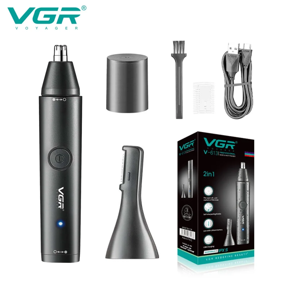 Тример VGR 2 в 1 V-613 для носа та брів, IPX5