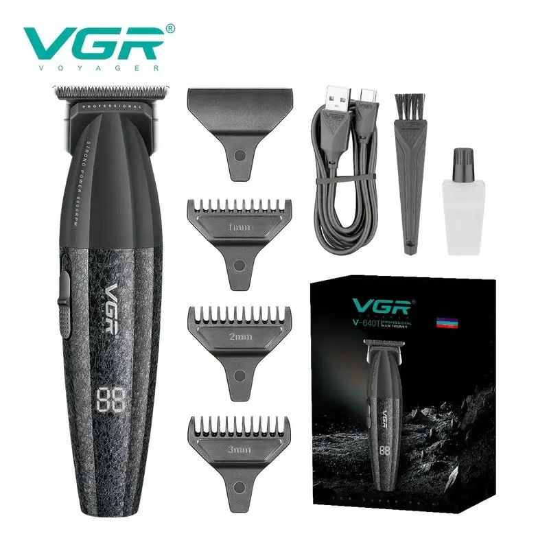 Тример VGR V-640T BLACK, 3 насадки, LED display, 9000RPM