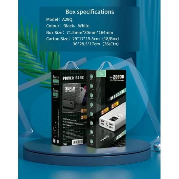 Power Bank JOCO A29Q 20000mAh 22.5W