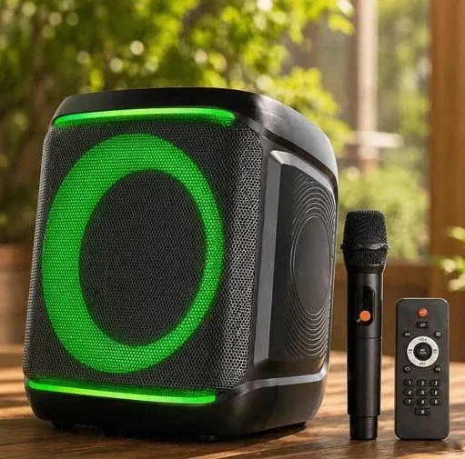Акустическая переносная Bluetooth колонка Gedi-G GD-928 с радиомикрофоном 8" 40 Вт FM, USB, AUX, RGB