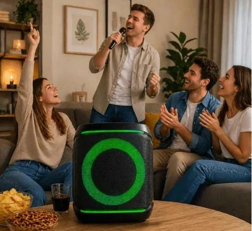 Акустическая переносная Bluetooth колонка Gedi-G GD-928 с радиомикрофоном 8" 40 Вт FM, USB, AUX, RGB