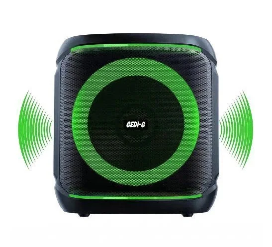 Акустическая переносная Bluetooth колонка Gedi-G GD-928 с радиомикрофоном 8" 40 Вт FM, USB, AUX, RGB