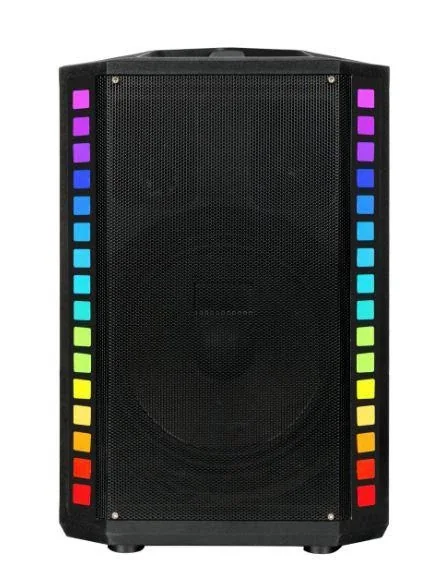 Акустическая переносная Bluetooth колонка Gedi-G GD-915 с радиомикрофоном 8" 40 Вт FM, USB, AUX, RGB