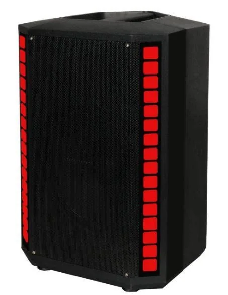 Акустическая переносная Bluetooth колонка Gedi-G GD-915 с радиомикрофоном 8" 40 Вт FM, USB, AUX, RGB