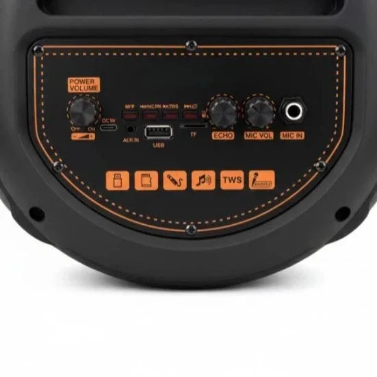 Акустическая переносная Bluetooth колонка Gedi-G GD-2851A с радиомикрофоном 2х8" 35 Вт FM, USB, AUX, RGB