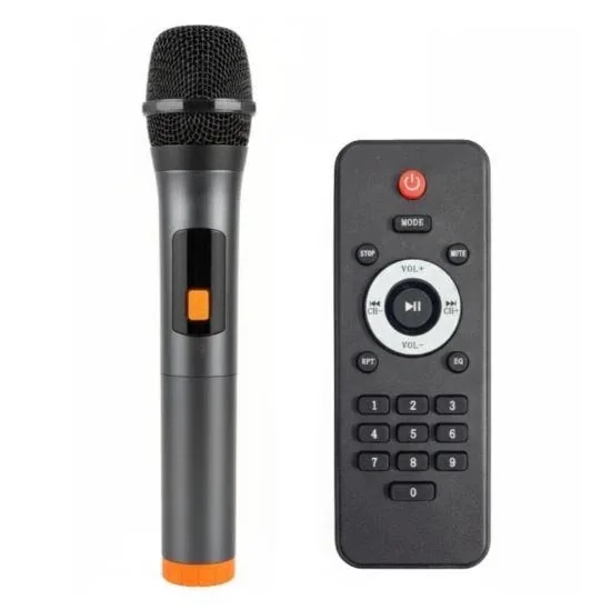Акустическая переносная Bluetooth колонка Gedi-G GD-2851A с радиомикрофоном 2х8" 35 Вт FM, USB, AUX, RGB