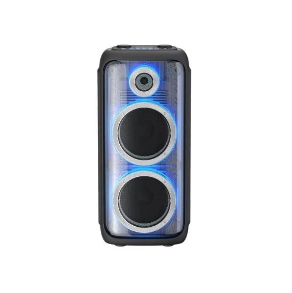 Акустическая переносная Bluetooth колонка Gedi-G GD-1016 с радиомикрофоном 2*10" 100 Вт FM, USB, AUX, RGB