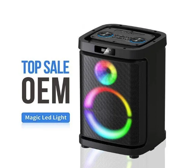 Акустическая переносная Bluetooth колонка Gedi-G GD-1019 с 2 радиомикрофонами 10" 30 Вт FM, USB, AUX, RGB
