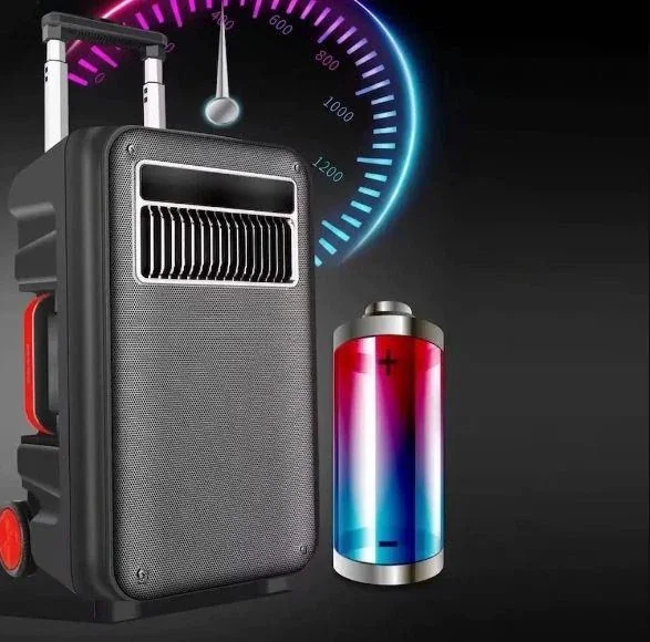 Bluetooth колонка 60Вт + 2 микрофона и пульт, SL 10-22, Активная акустическая система чемодан Портативная колонка блютуз