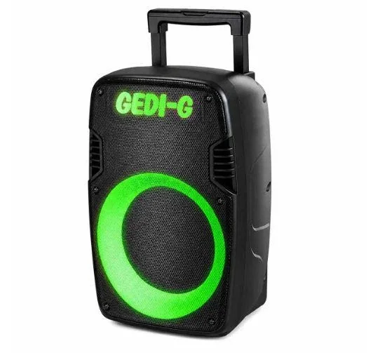 Акустическая переносная Bluetooth колонка Gedi-G GD-1219 с радиомикрофоном 12" 60 Вт FM, USB, AUX, RGB