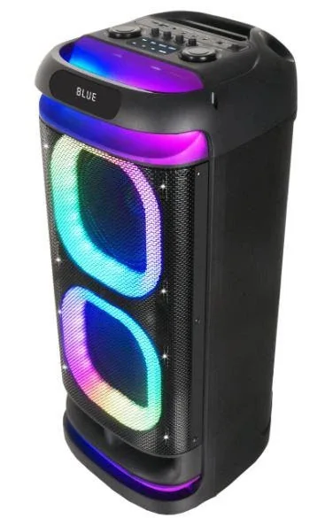 Акустическая переносная Bluetooth колонка Gedi-G GD-2891 с 2 радиомикрофонами 2*8" 100 Вт FM, USB, AUX, RGB