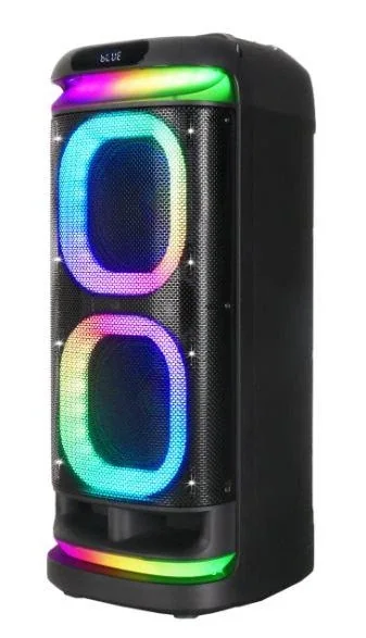 Акустическая переносная Bluetooth колонка Gedi-G GD-2891 с 2 радиомикрофонами 2*8" 100 Вт FM, USB, AUX, RGB