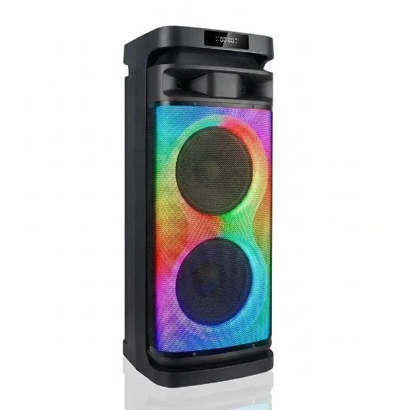 Акустическая переносная Bluetooth колонка Gedi-G GD-2858 с двумя радиомикрофонами 2*8" 160 Вт FM, USB, AUX, RGB