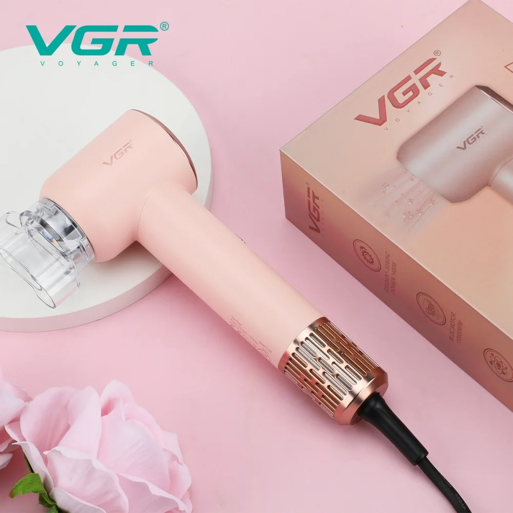 Фен профессиональный VGR V-446 PINK, 2 скорости, 4 температурных режима, 110000RPM, 1400 Вт