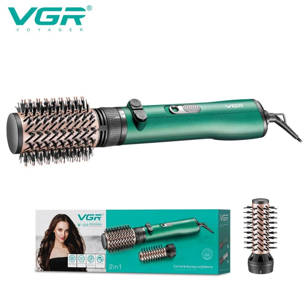 Фен-стайлер VGR 2 в 1 V-498 GREEN, Professional, 1000-1200 Вт 