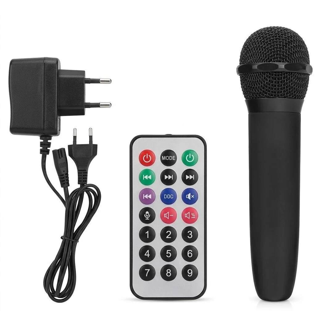 Портативная Bluetooth-колонка 9000 Вт, микрофон, пульт, MCM-8818A, Черный