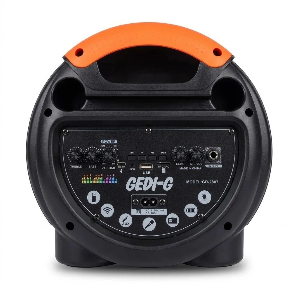 Портативная Bluetooth-колонка 9000 Вт, микрофон, пульт, MCM-8818A, Черный